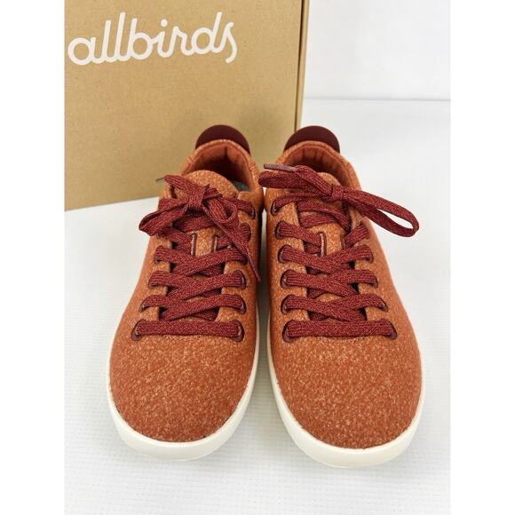 ALLBIRDS WOOL PIPER Diablo Red/Orange SHOES LACE UP SNEAKER Women SIZE 8 New! - Picture 4 of 11